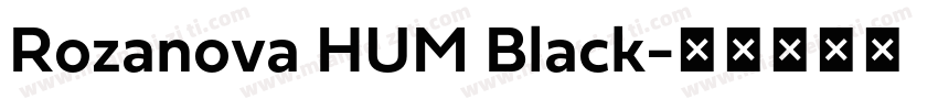 Rozanova HUM Black字体转换